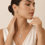 Load image into Gallery viewer, Circle of light pendant set
