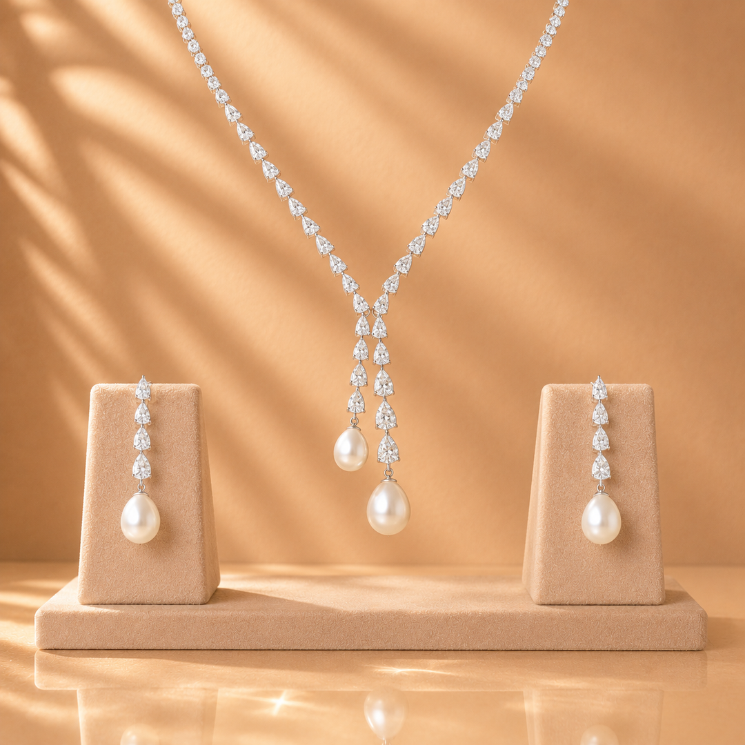 Aveline Drop Pearl Set