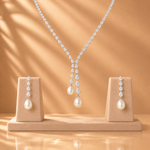 Load image into Gallery viewer, Aveline Drop Pearl Set
