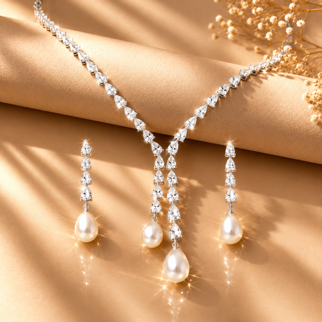 Aveline Drop Pearl Set