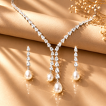 Load image into Gallery viewer, Aveline Drop Pearl Set
