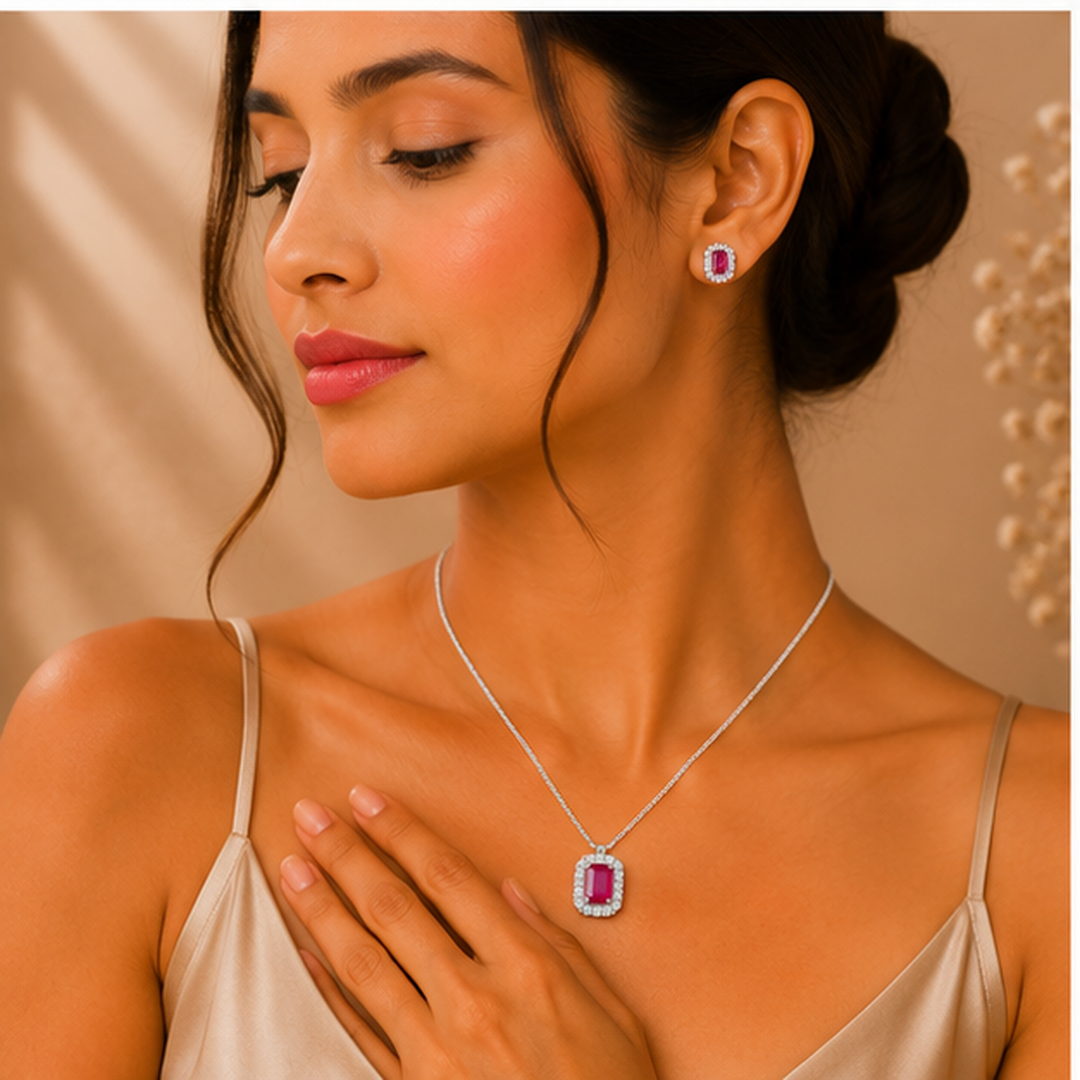 Regalia ruby crown set
