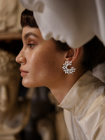 Load image into Gallery viewer, Crystal leaf Earings

