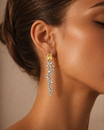 Load image into Gallery viewer, Emerald elan drop earings
